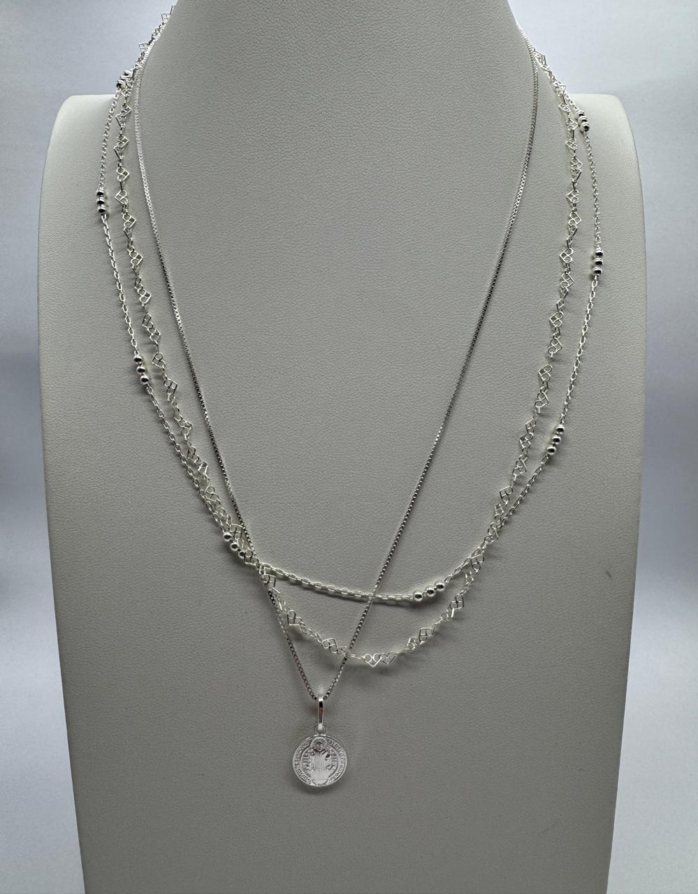 LOTE DE TRES COLLARES MUJER 50CM L10