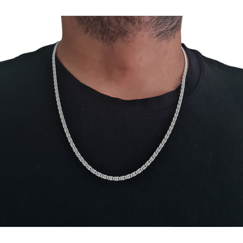 Collar plata 925 Ojo de Tigre Hombre Exclusiva Plata Italiana 925