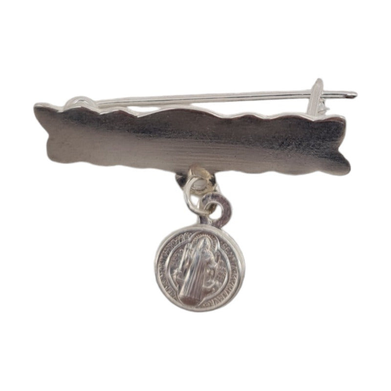 Prendedor Alfiler Plata Italiana 925 San Benito Bebé