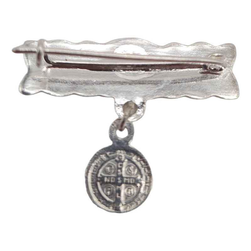Prendedor Alfiler Plata Italiana 925 San Benito Bebé