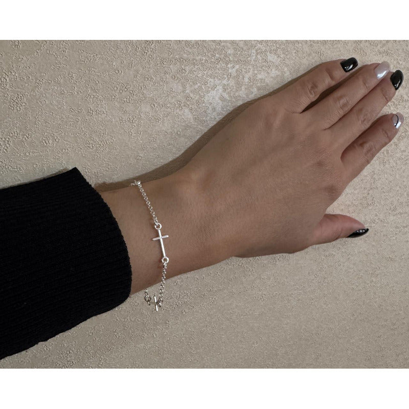 Pulsera Mujer 3 Cruces Plata 925 - Con Regulador