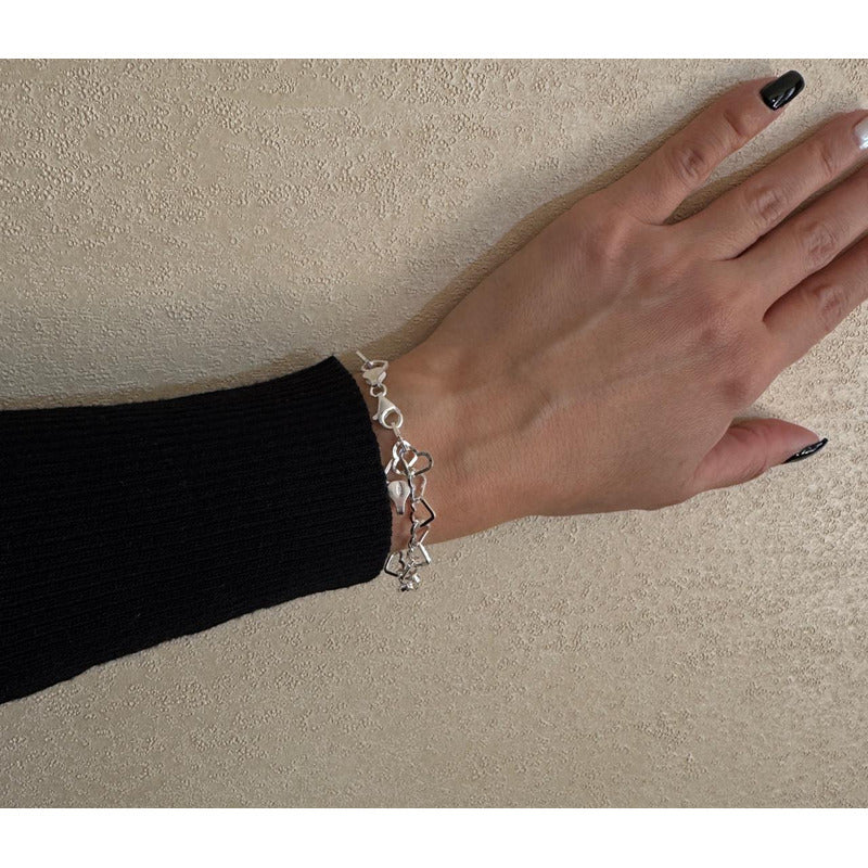 Pulsera Ajustable Plata Italiana 925 Mujer