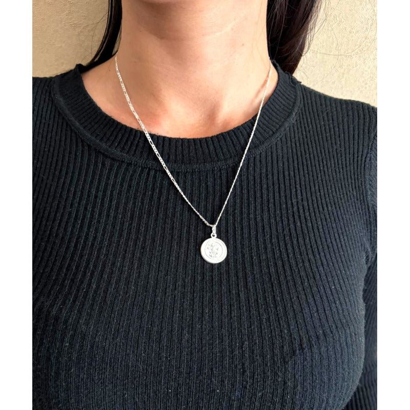 COLGANTE SAN MIGUEL CON CADENA MUJER 50 CM