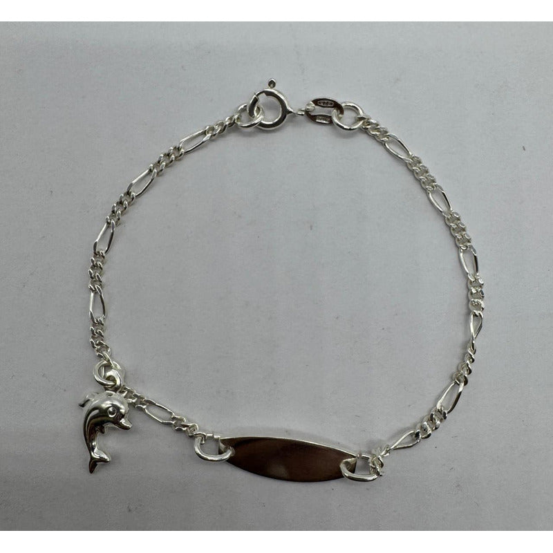 Piocha Pulsera Guagua/niño/niña Plata Italiana 925 - Delfin