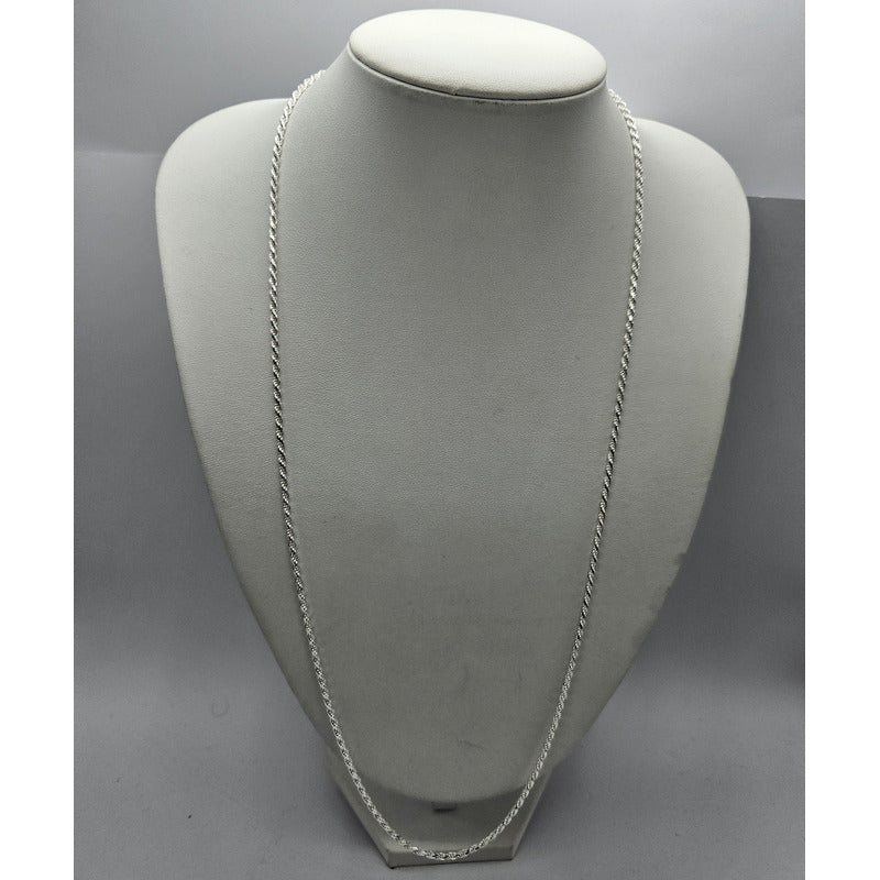 Cadena Turbillon Hombre Plata Italiana 925 - Larga 70 Cm