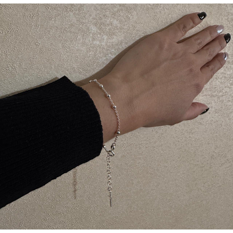 PULSERA MUJER CRUZ CON REGULADOR 16,5CM-20CM