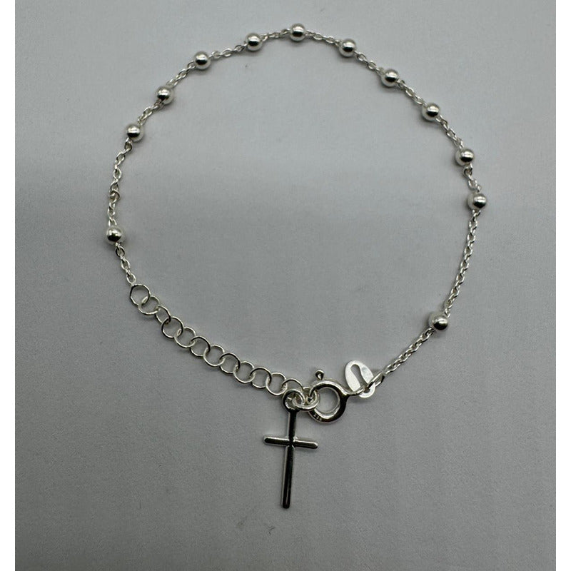 PULSERA MUJER CRUZ CON REGULADOR 16,5CM-20CM