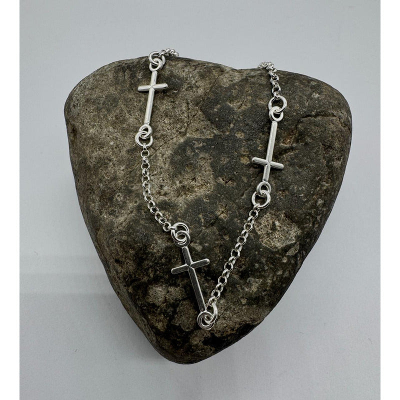 Pulsera Mujer 3 Cruces Plata 925 - Con Regulador