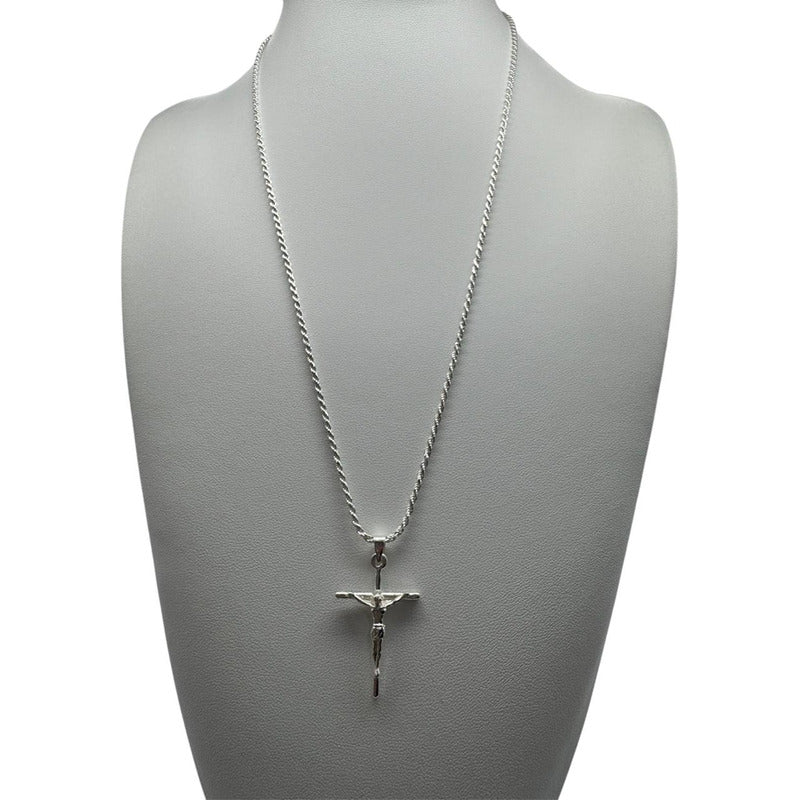 COLGANTE CRUZ CON CADENA 60 CM HOMBRE