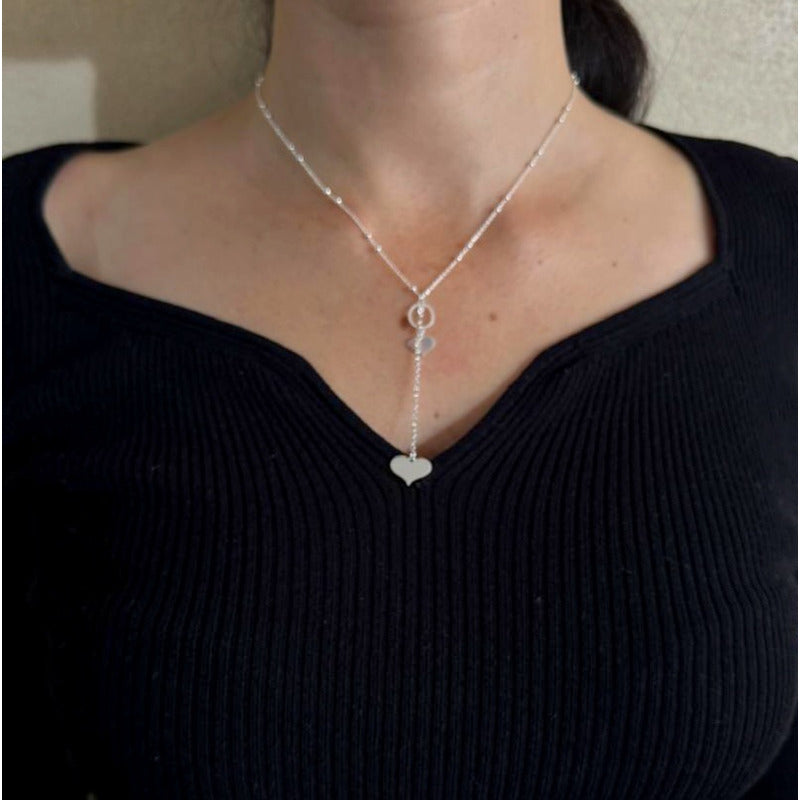 COLLAR CON CORAZÓN 42/45CM CON REGULADOR DE TAMAÑO
