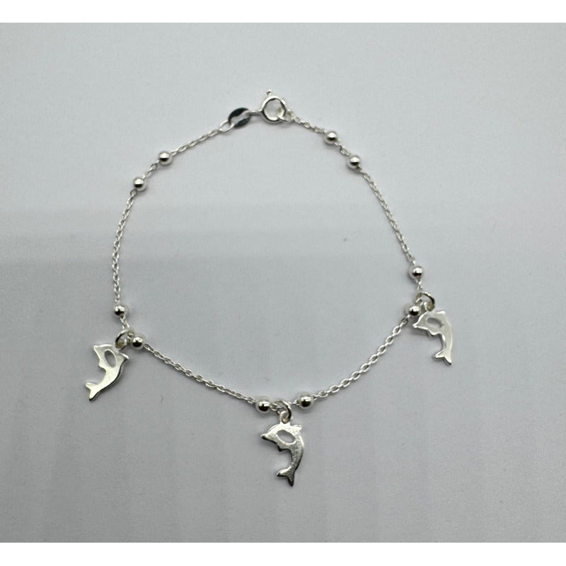 PULSERA DELFINES MUJER PLATA ITALIANA 925