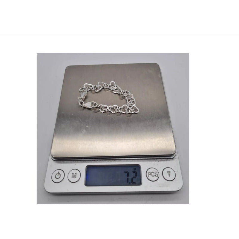 Pulsera Ajustable Plata Italiana 925 Mujer