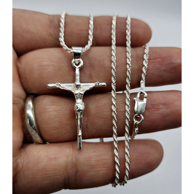 COLGANTE CRUZ CON CADENA 60 CM HOMBRE