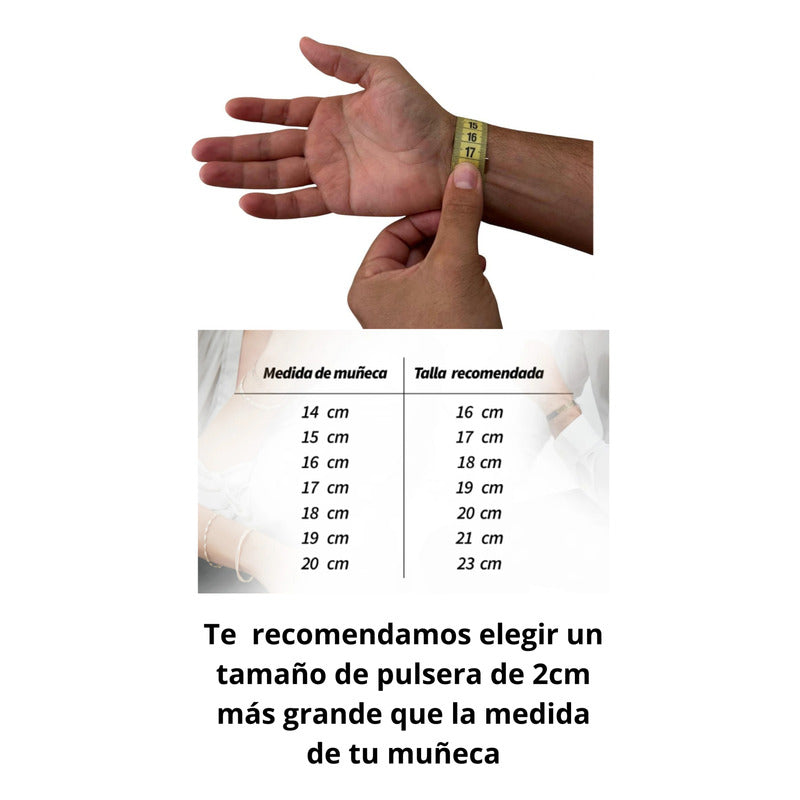 MEDIDA DE PULSERAS EN HOMBRE PLATA 925