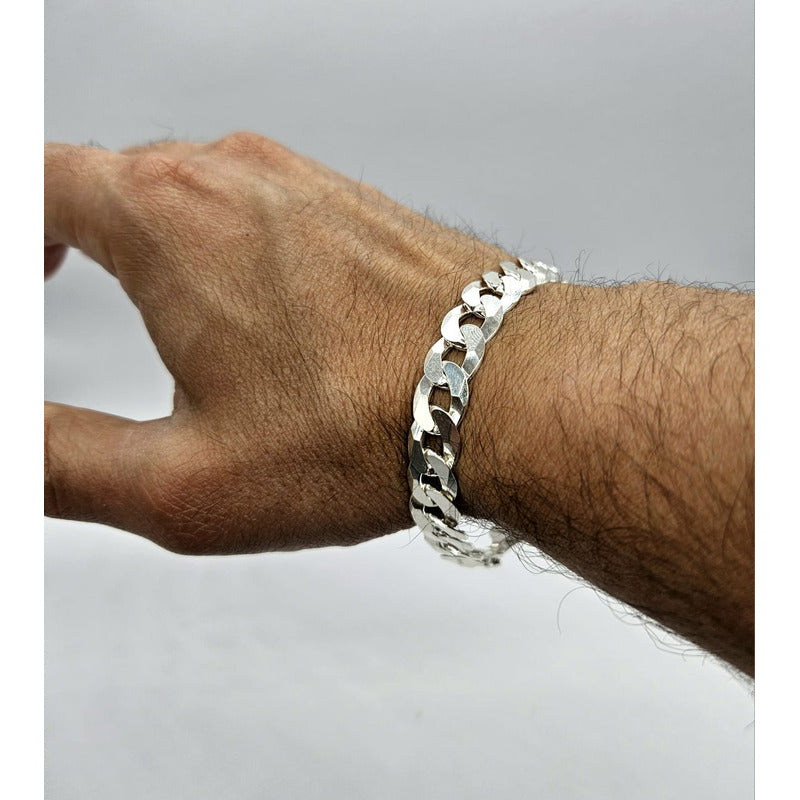 Pulsera Gruesa Plata Italiana 925 Hombre