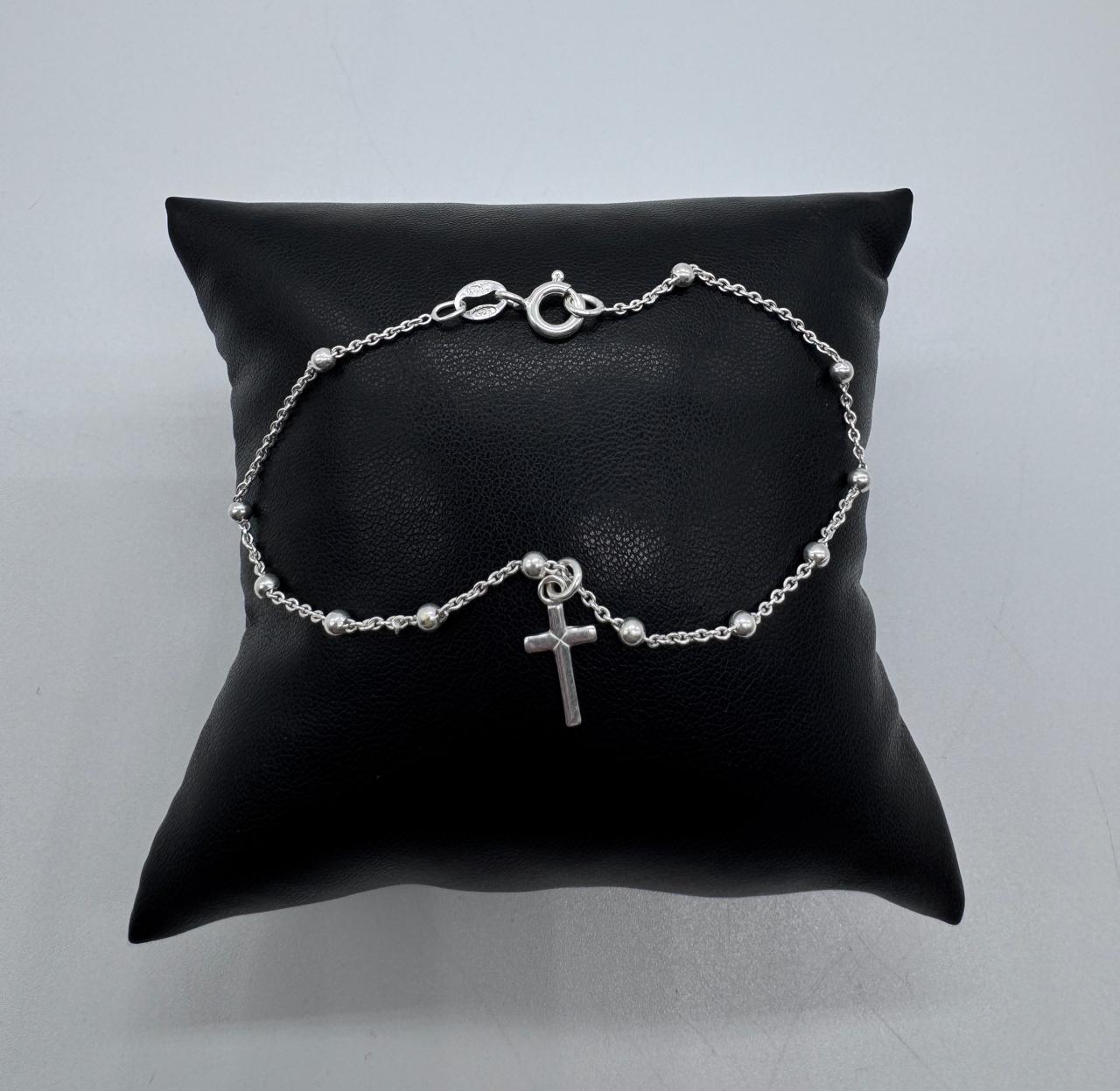PULSERA CRUZ 19CM MUJER PLATA 925
