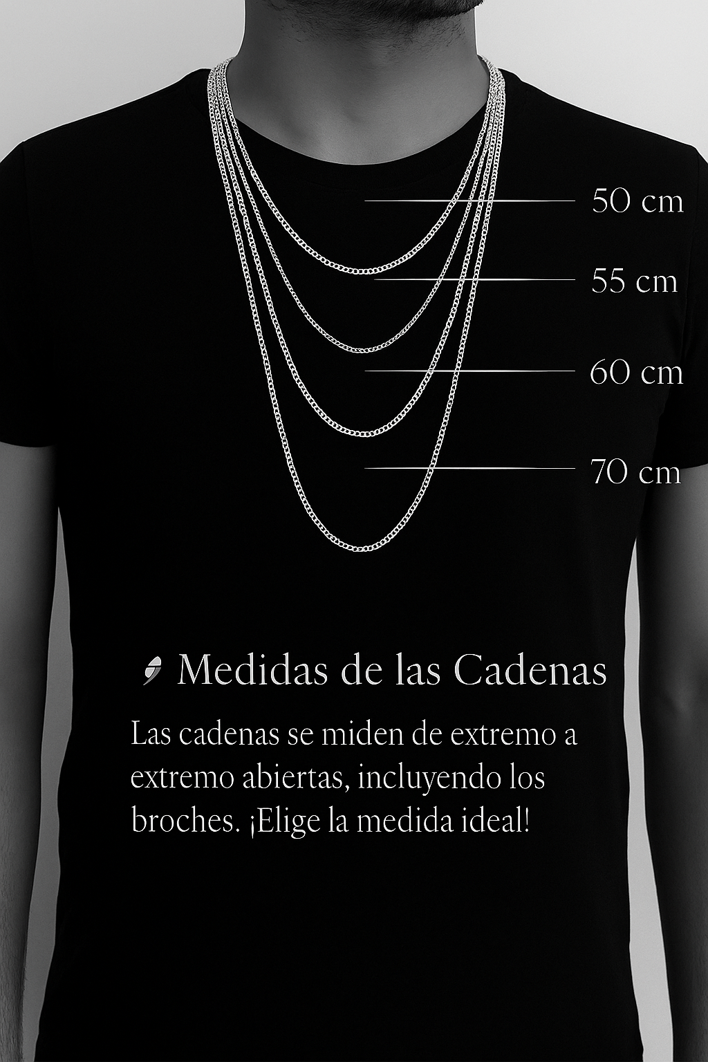 diferentes medidas de cadenas