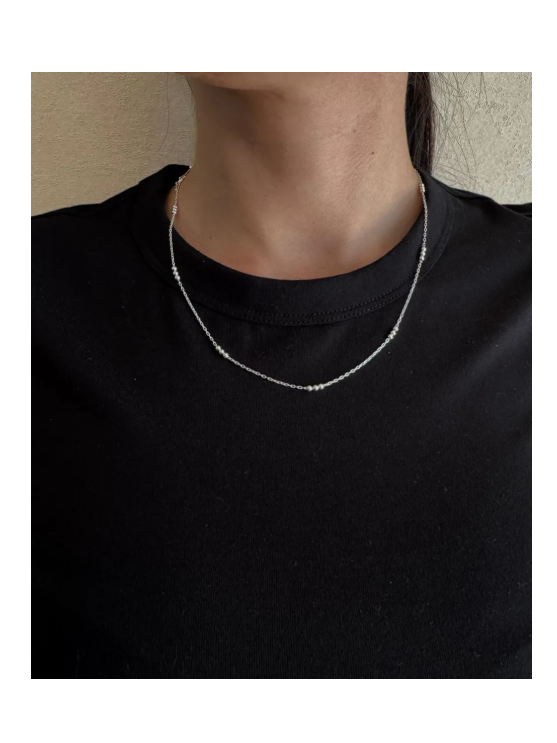 COLLAR PERLAS MUJER 50CM PLATA 925