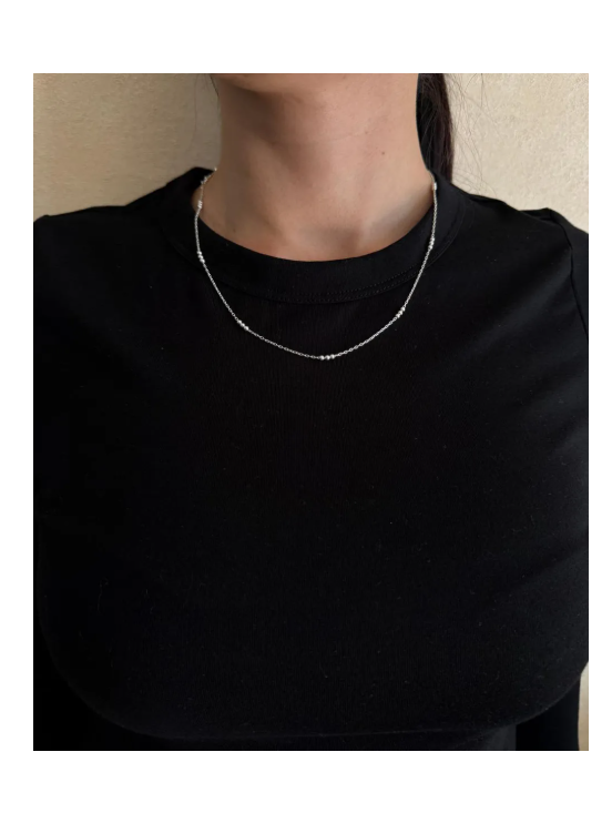 COLLAR PERLAS MUJER 50CM PLATA 925