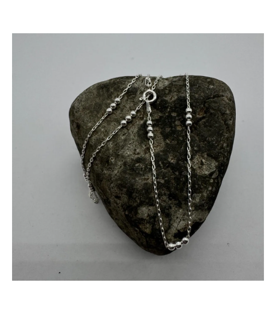 COLLAR PERLAS MUJER 50CM PLATA 925