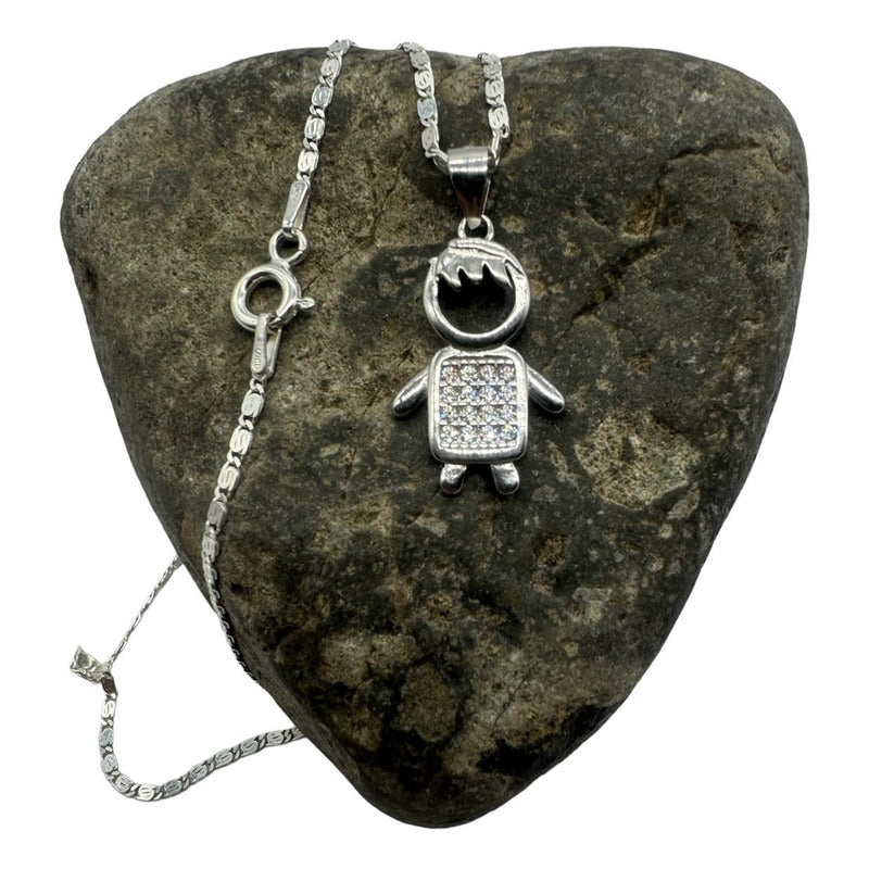 CADENA MUJER DE PLATA 925