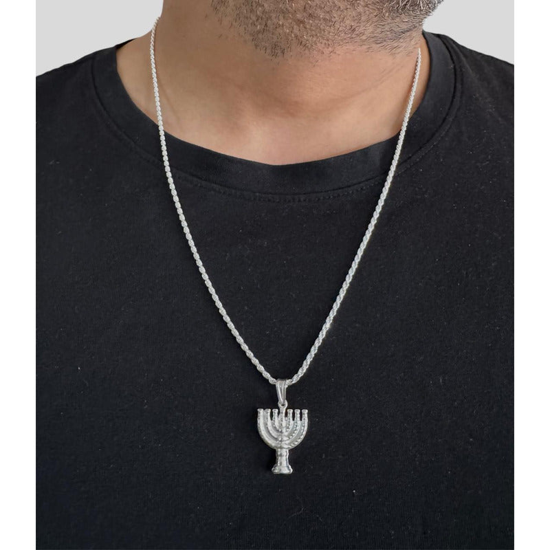 COLGANTE MENORA CON CADENA 60CM