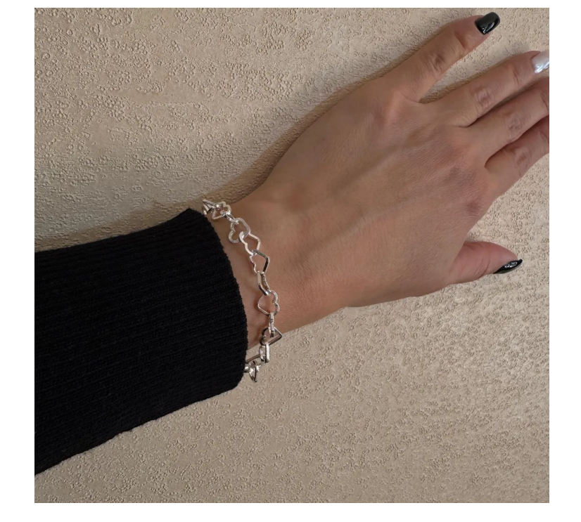 PACK 2 PULSERAS CORAZONES MUJER PLATA ITALIANA 925