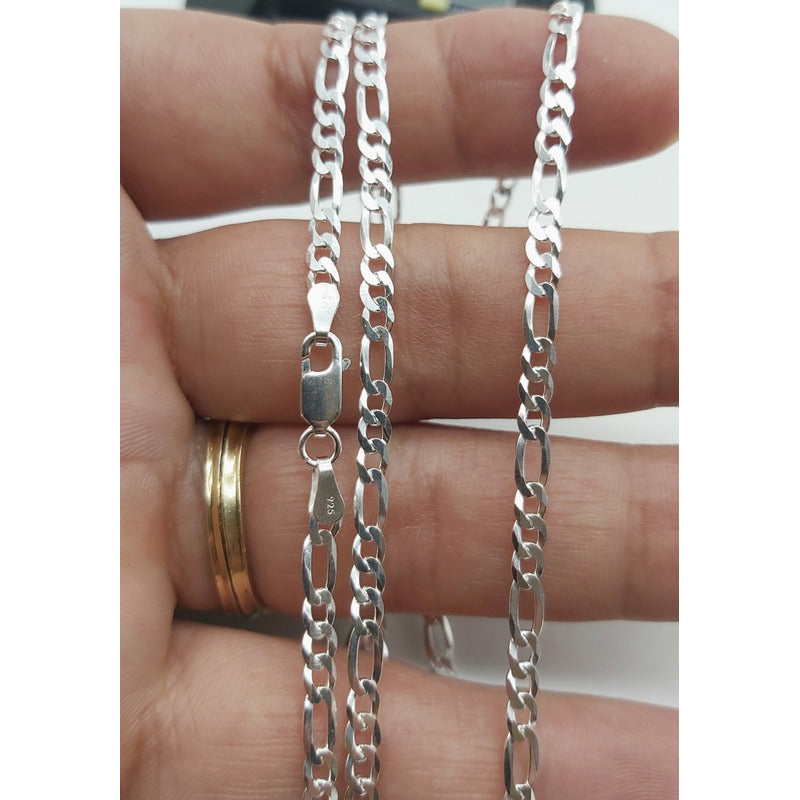 Cadena Cartier plata italiana 925, diseño Figaro clásico y duradero muy buscado en Chile.