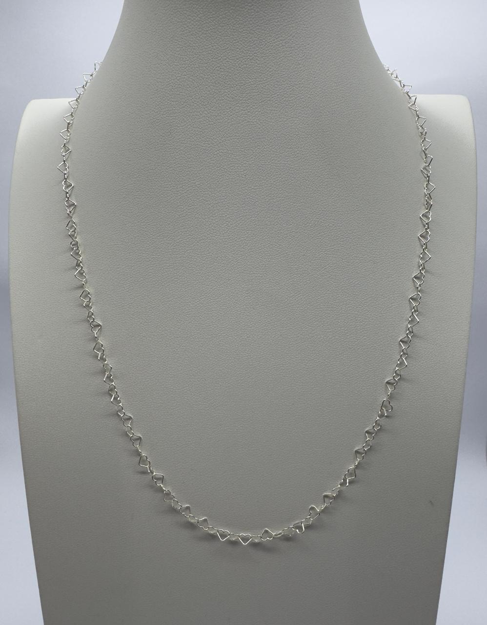 cadena con corazones entrelazados plata italiana 925 joyeria fina