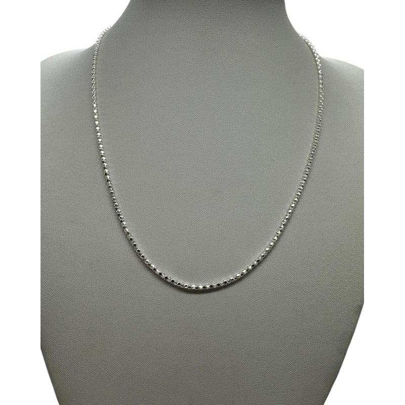 Cadena coreana corta plata italiana 925, collar unisex moderno de Joyas Exclusivas Italianas.