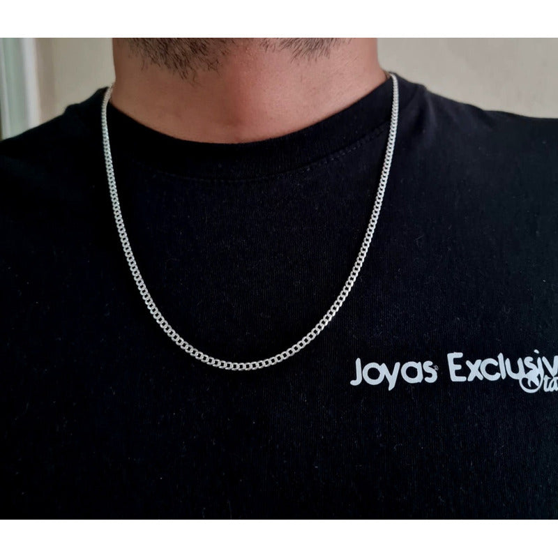 Collar grumet para hombre en plata italiana 925, joya clásica y atemporal muy popular en Chile.