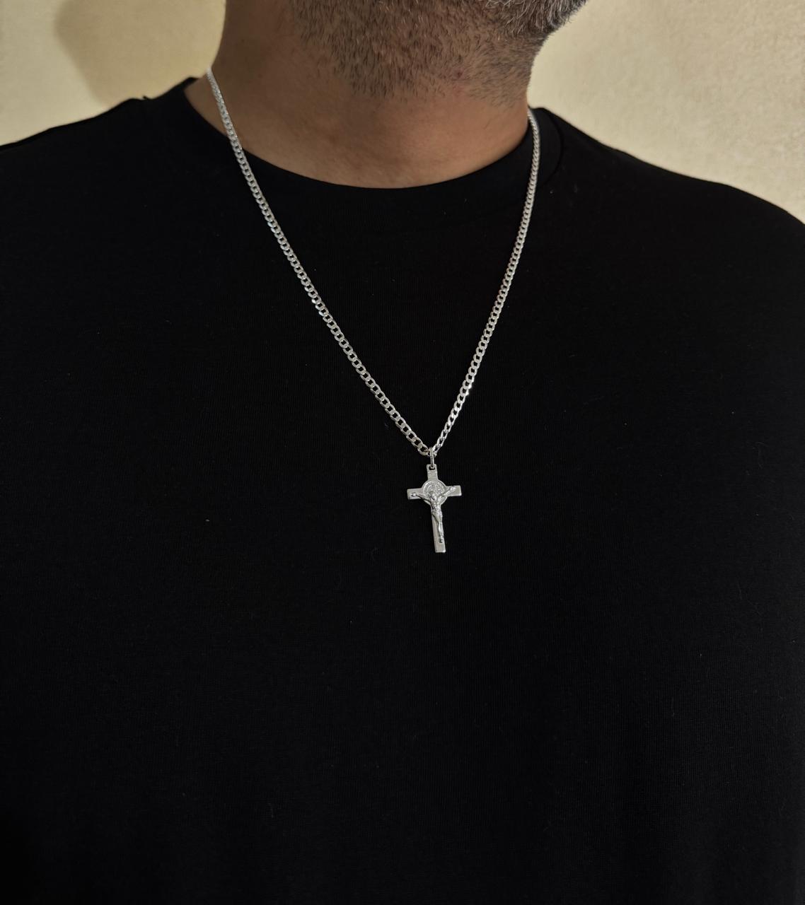 Cadena grumet plata 925, ideal para hombres que buscan estilo clásico y calidad italiana.