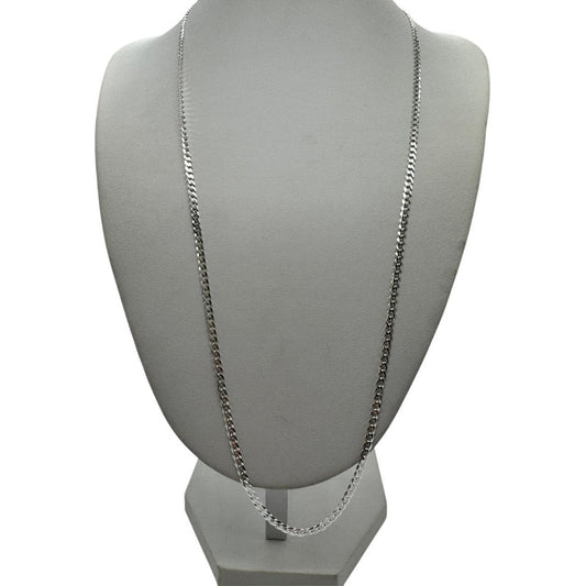 Cadena grumet plata italiana 925, joya masculina moderna y elegante para caballero chileno.