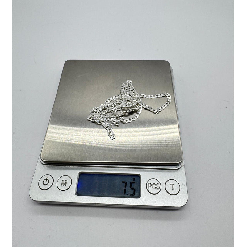 Cadena grumet plata ley 925, diseño italiano ideal para hombres con estilo en Chile. Peso de la cadena.