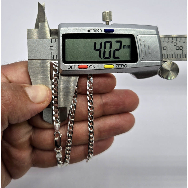 Cadena grumet plata ley 925, joya masculina ideal para regalo o uso diario.