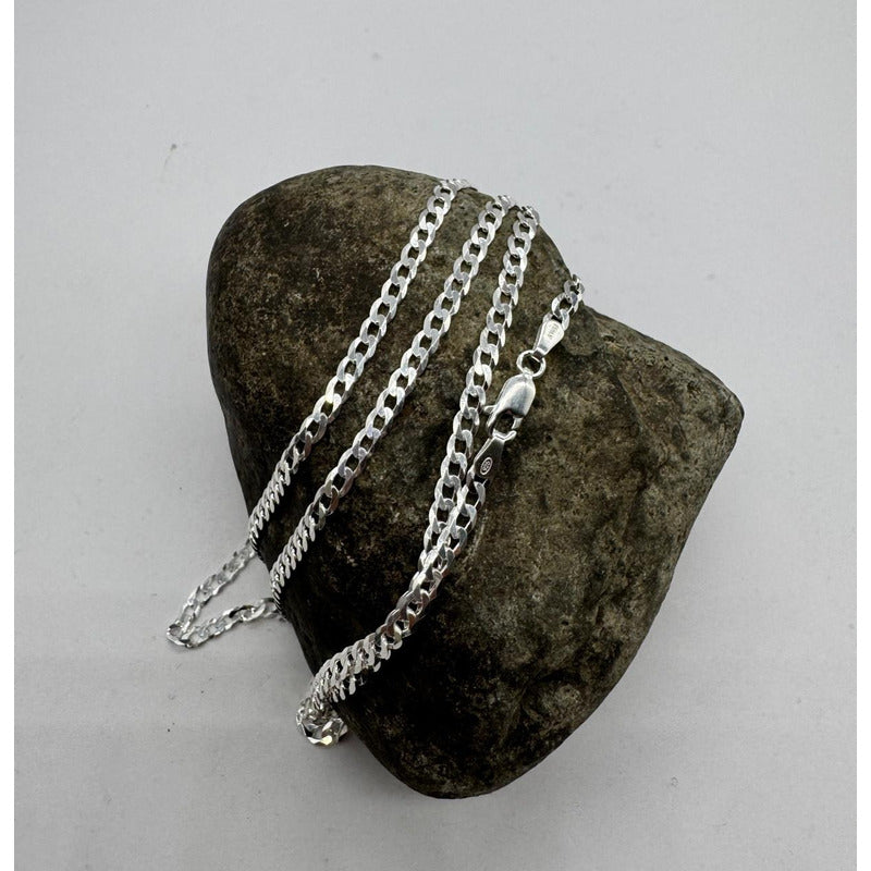 Cadena de plata italiana 925 para hombre, modelo grumet clásico que nunca pasa de moda.