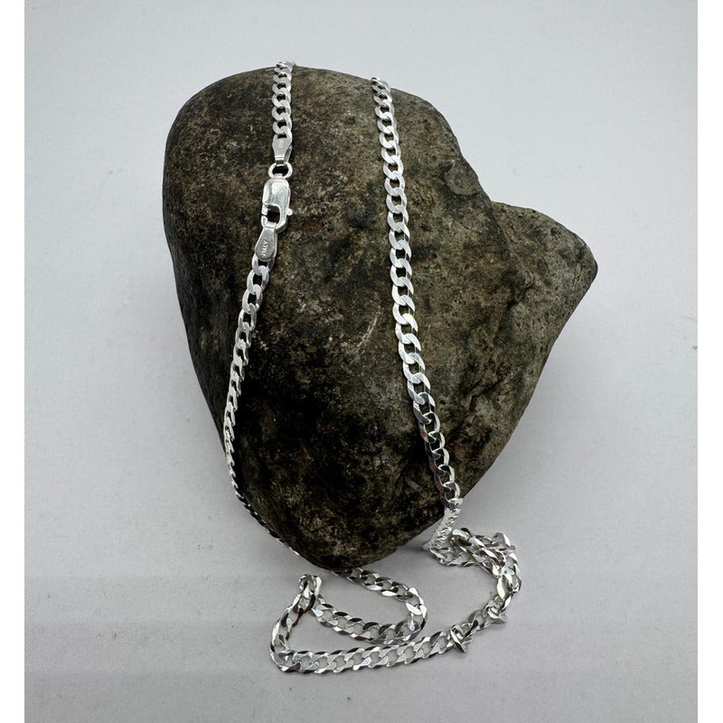 Cadena de plata italiana 925 grumet, joya masculina clásica muy popular en Chile.