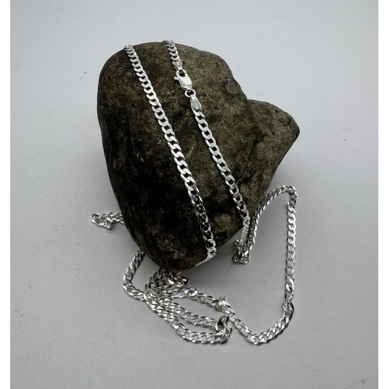 Cadena de plata italiana 925 estilo grumet, joya exclusiva para hombres con estilo.