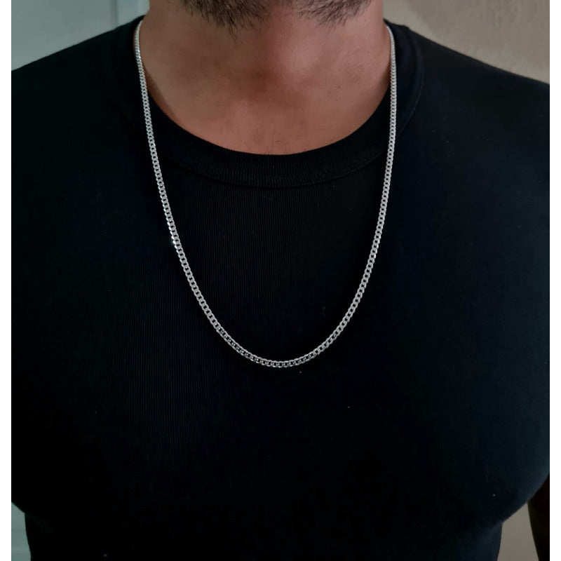 Cadena grumet plata 925 hombre, joya clásica y duradera de Joyas Exclusivas Italianas. Cadena Larga.