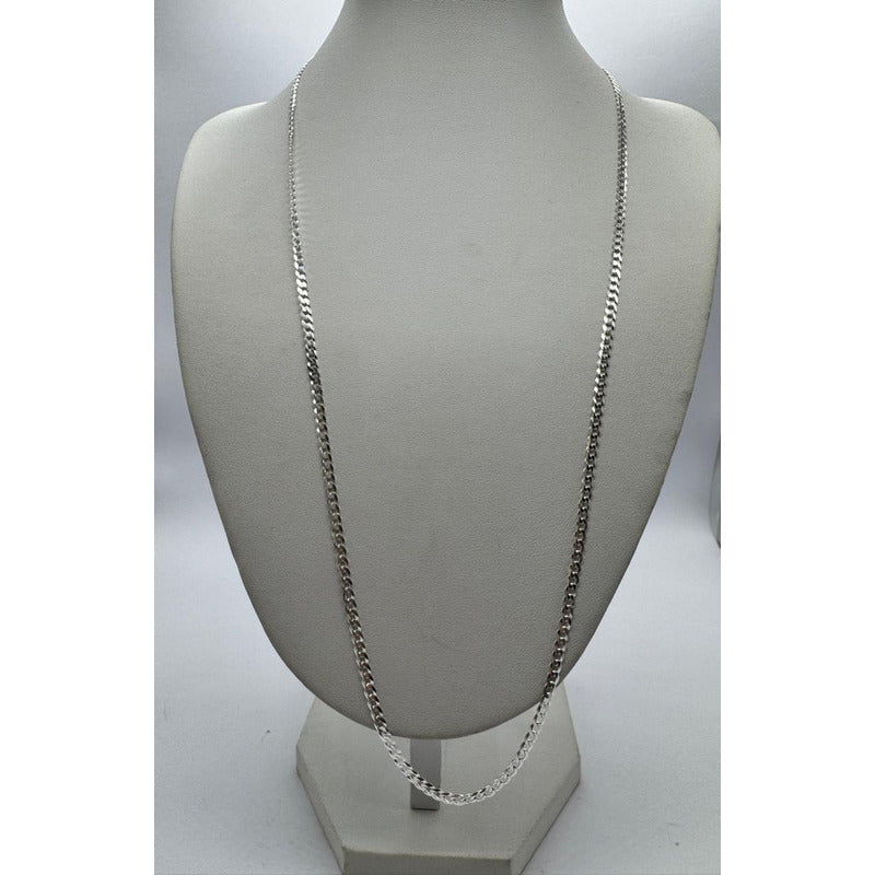 Cadena grumet masculina en plata ley 925, estilo clásico y elegante muy buscado en Santiago. Cadena Larga.