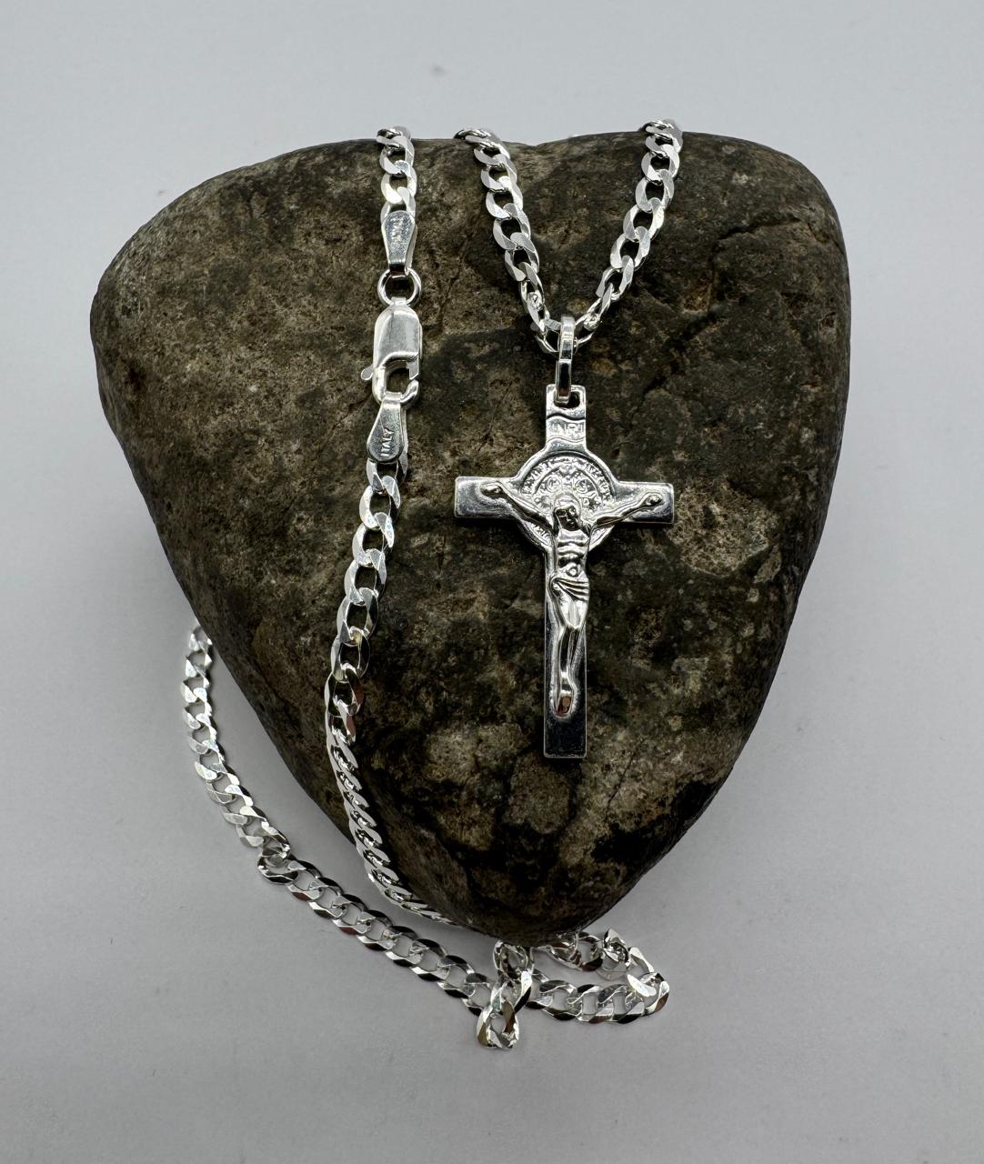 Cadena de plata italiana 925 para hombre, diseño grumet atemporal muy popular en Chile.