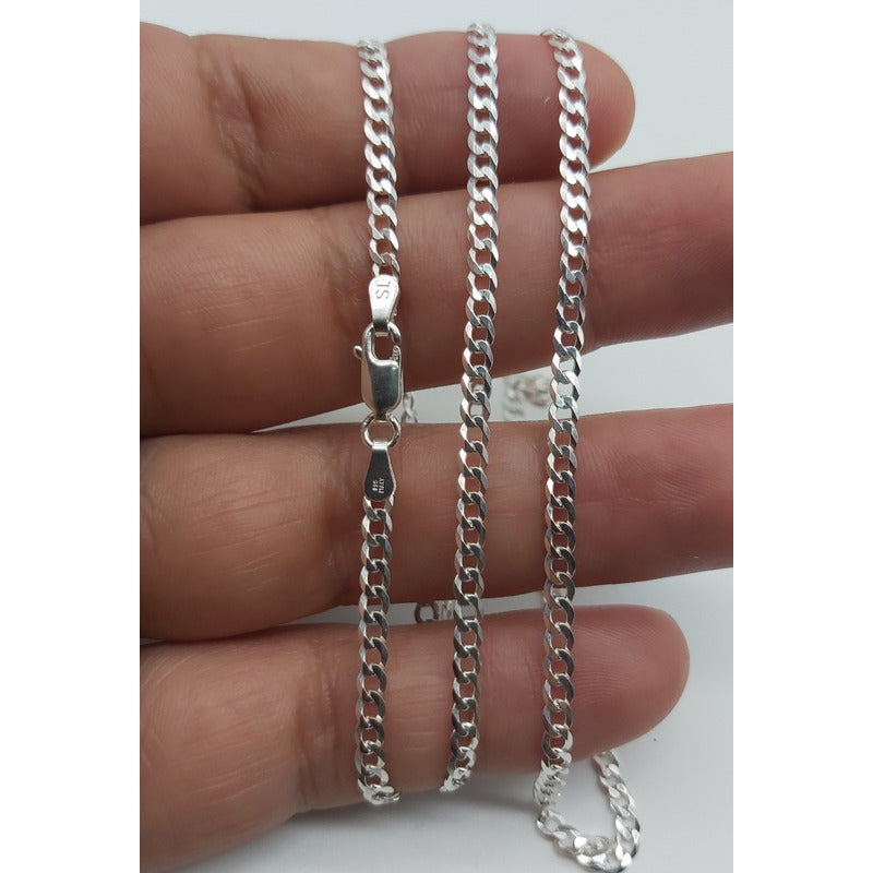 Cadena grumet plata 925, joya italiana moderna y sofisticada disponible en Santiago.