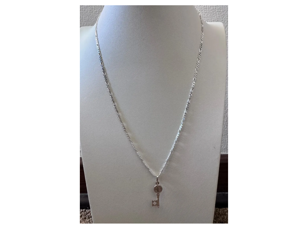 collar llave san benito plata italiana 925 chile