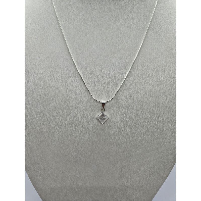 cadena mujer punto de luz plata italiana 925 original