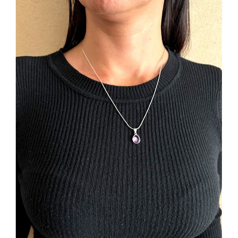 cadena punto de luz de color plata 925 regalo especial