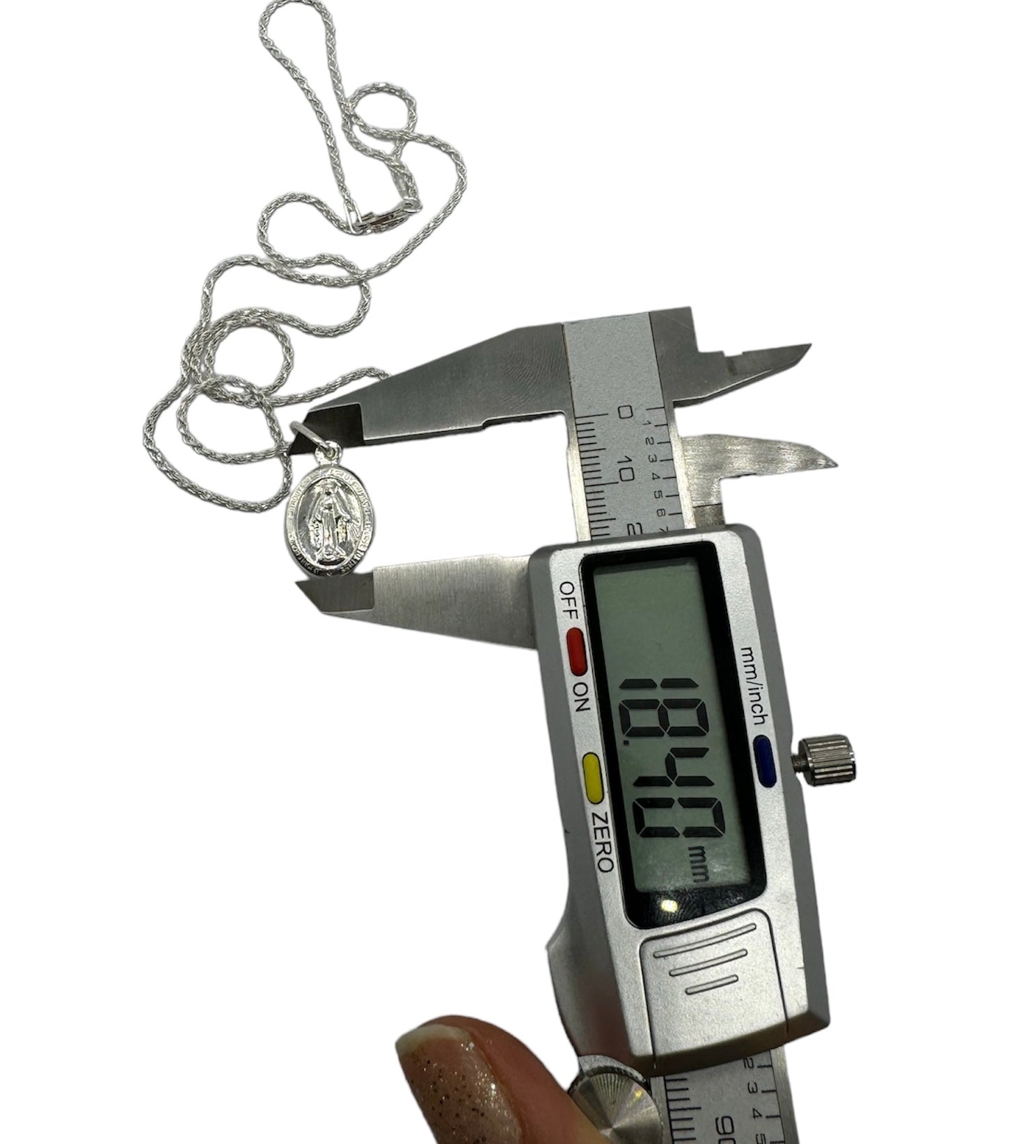 cadena mujer con colgante virgen del rayo plata italiana 925 proteccion fe envios rapidos a todo chile