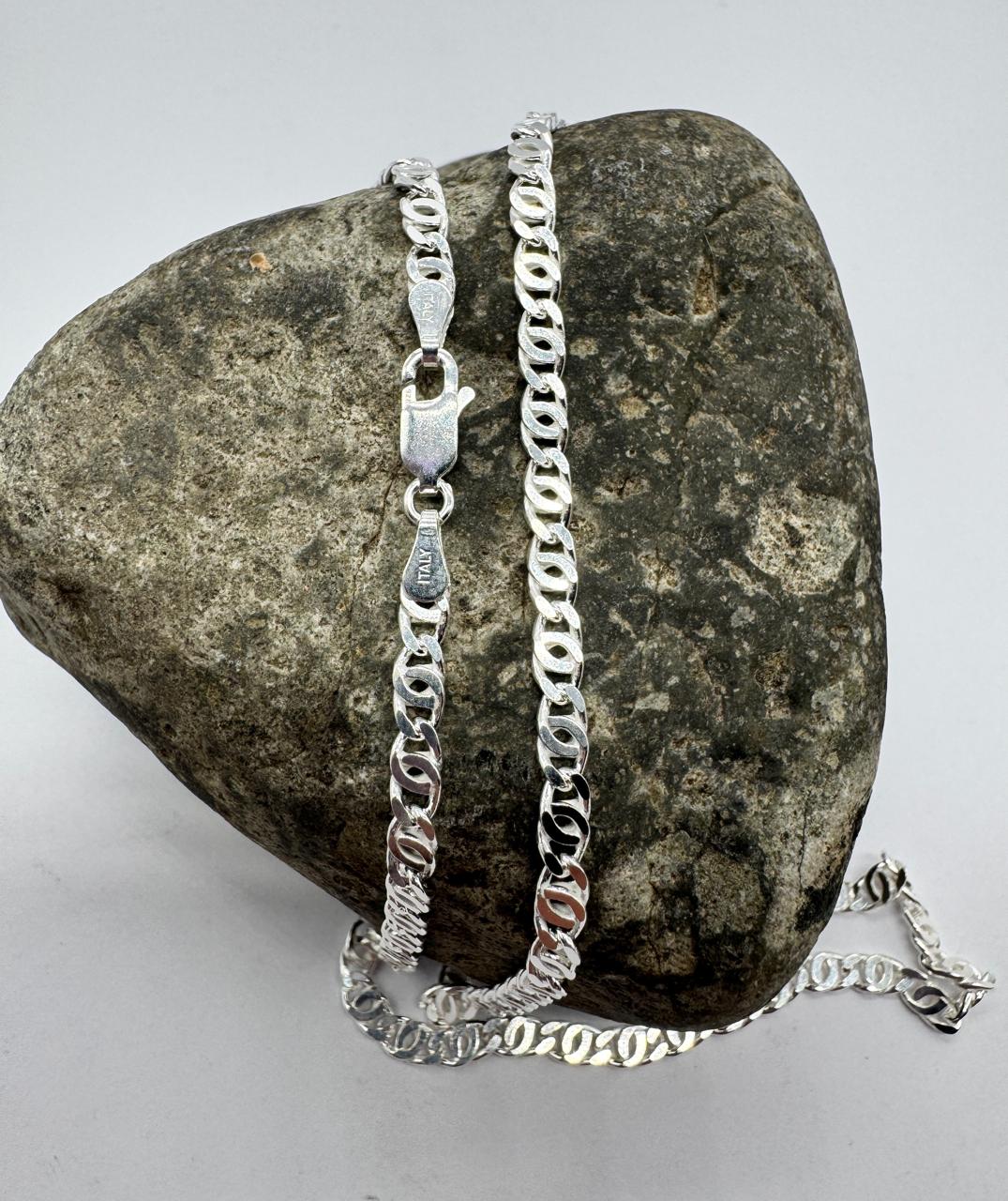 Cadena Ojo de Tigre plata italiana 925, collar exclusivo diseño moderno.