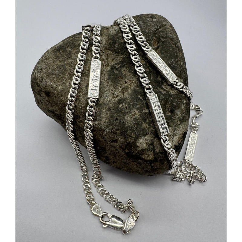 Cadena Ojo de Tigre plata italiana 925, collar exclusivo con acabado brillante y diseño italiano.