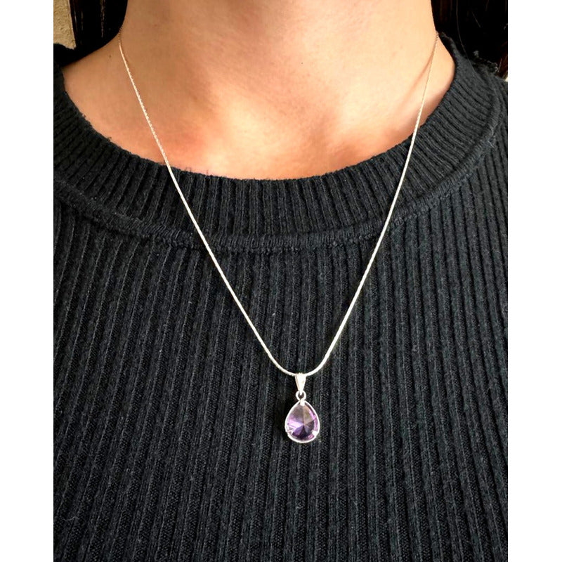 cadena con punto de luz plata 925 envio rapido chile