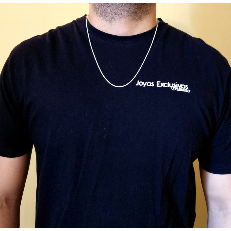 Cadena Turbillón de plata italiana 925 para hombre, joya elegante y masculina.